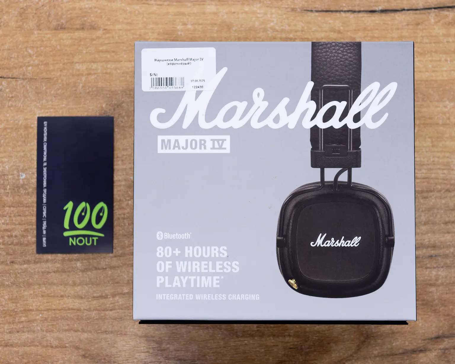 (новый.) Наушники Marshall Major IV (коричневый)