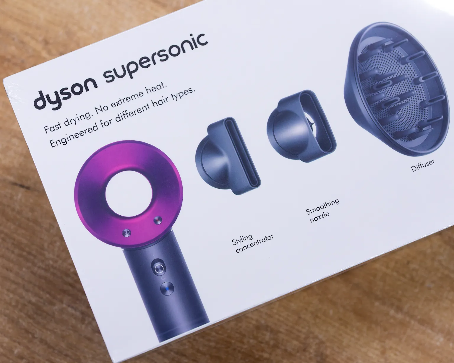 Фен Dyson HD08 Supersonic (серебристый/фуксия), люкс аналог.