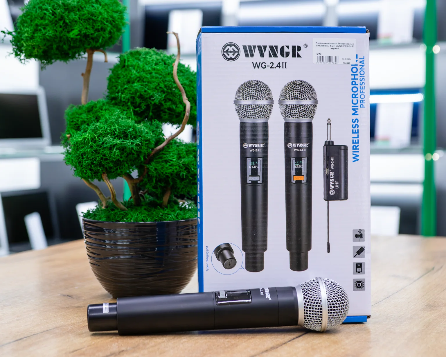 Профессиональные беспроводные микрофоны 2 шт. WVNGR WG-2.4 II, черный