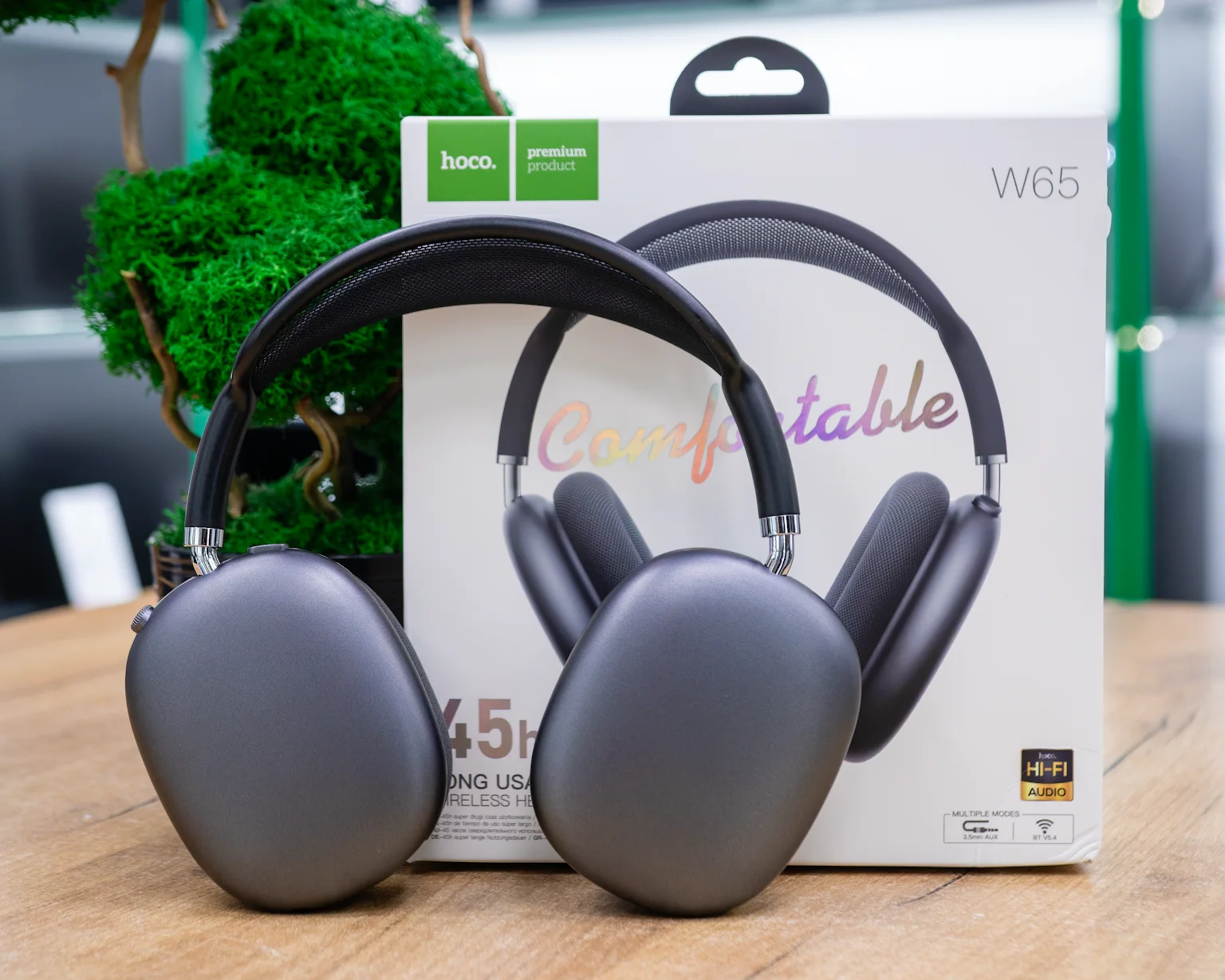 (новый.) Беспроводные наушники Hoco W65 (чёрный)