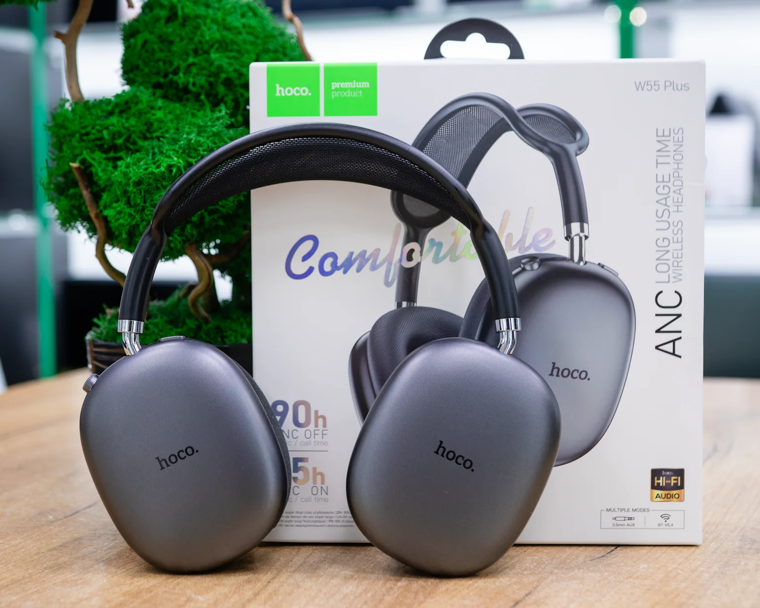 (новый.) Беспроводные наушники Hoco W55 Plus (чёрные)