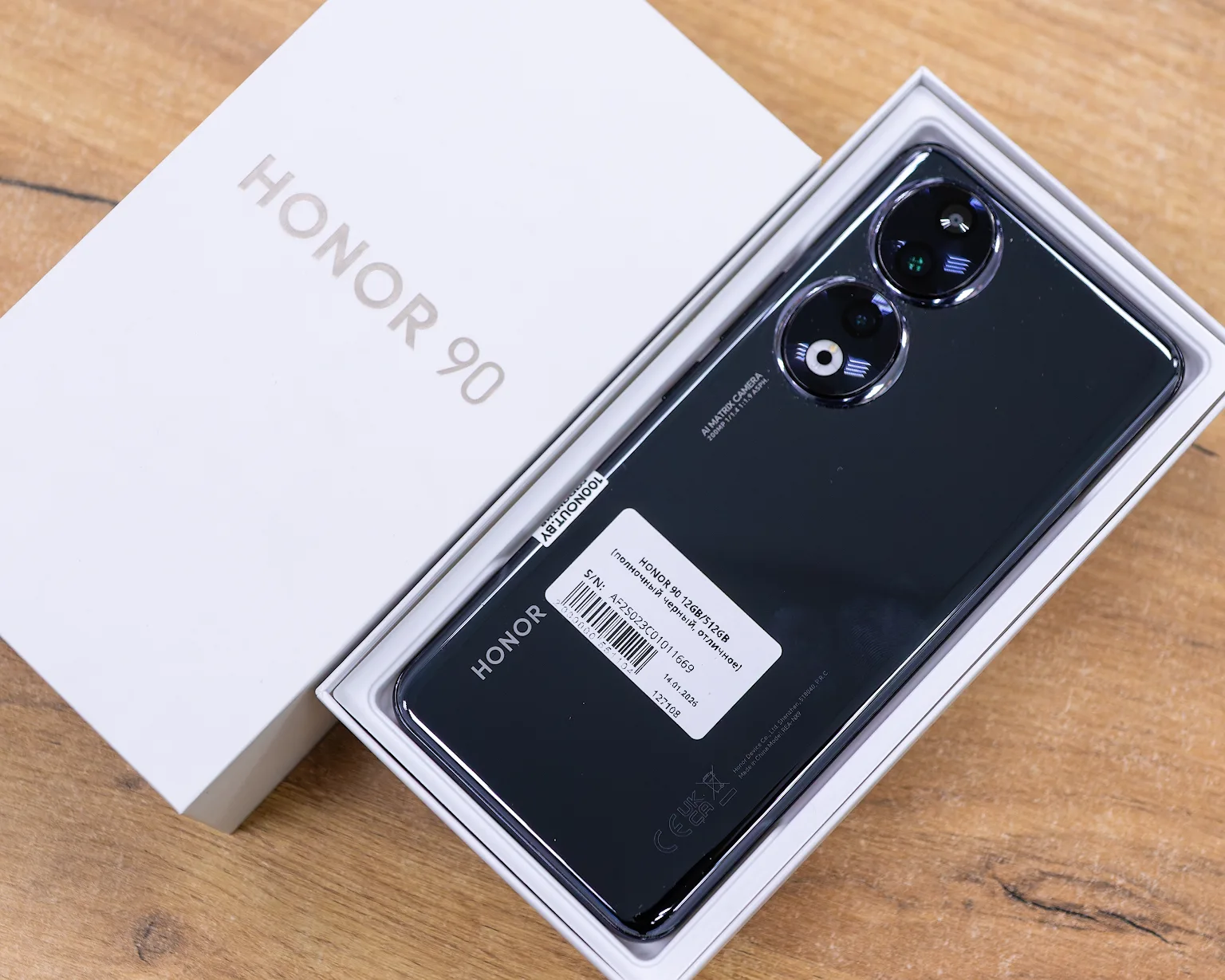 HONOR 90 12GB/512GB (полночный черный, отличное)