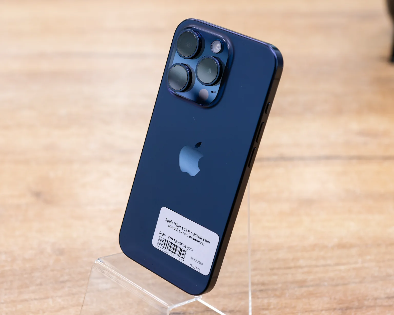 Apple iPhone 15 Pro 256GB eSim (синий титан, отличное)