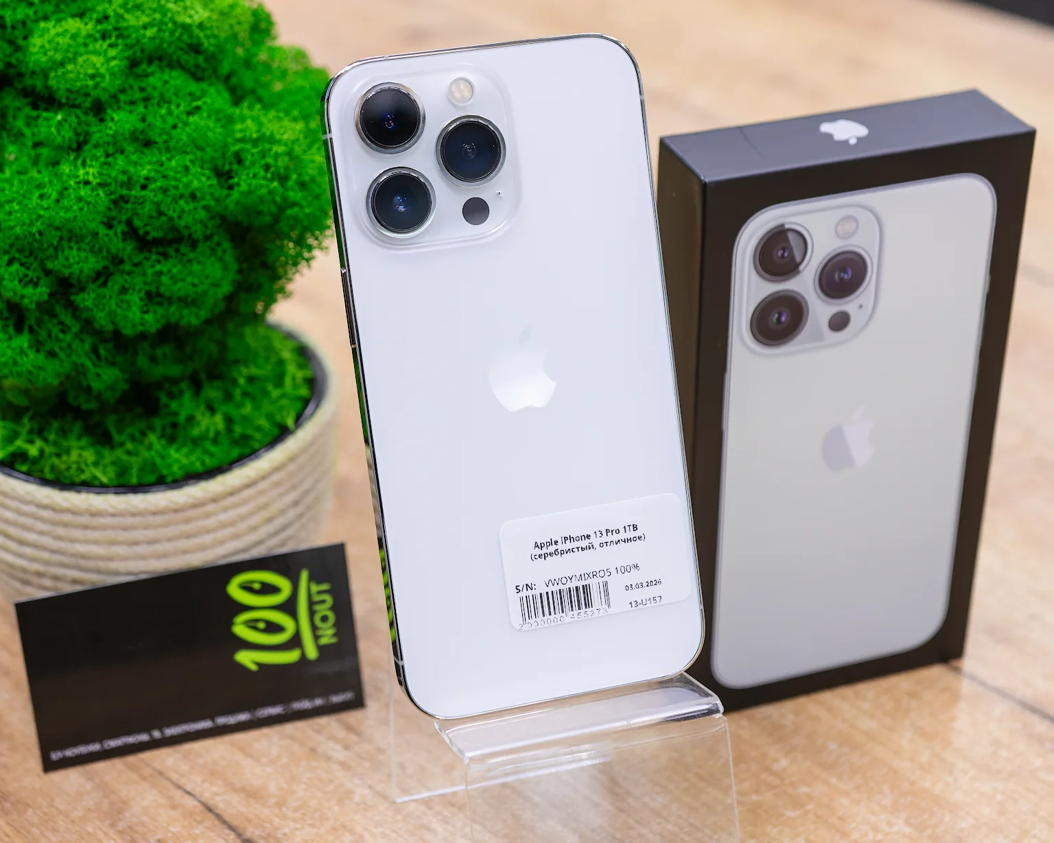 Apple iPhone 13 Pro 1TB (серебристый, отличное)