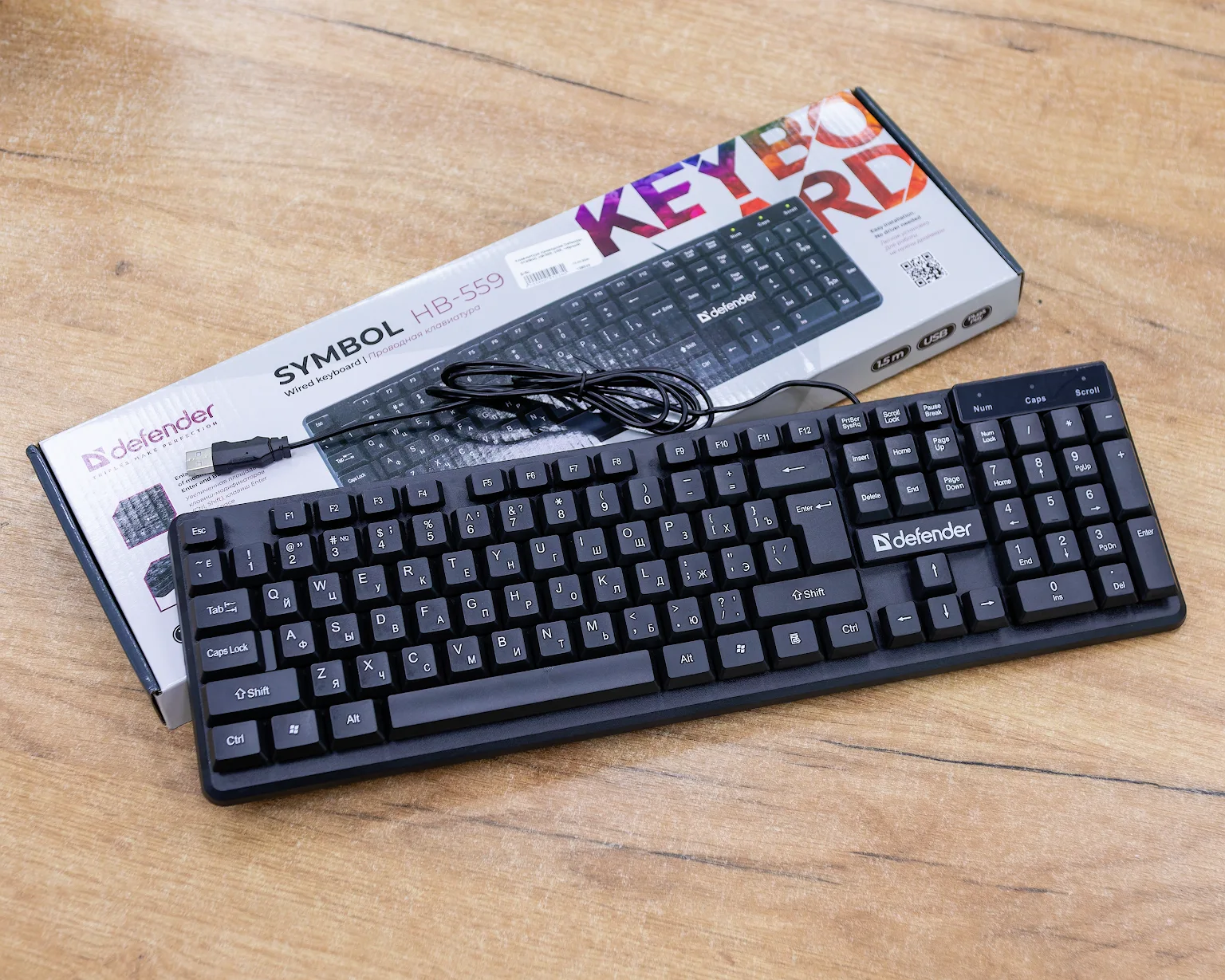 Клавиатура проводная Defender SYMBOL HB-559, USB, чёрный