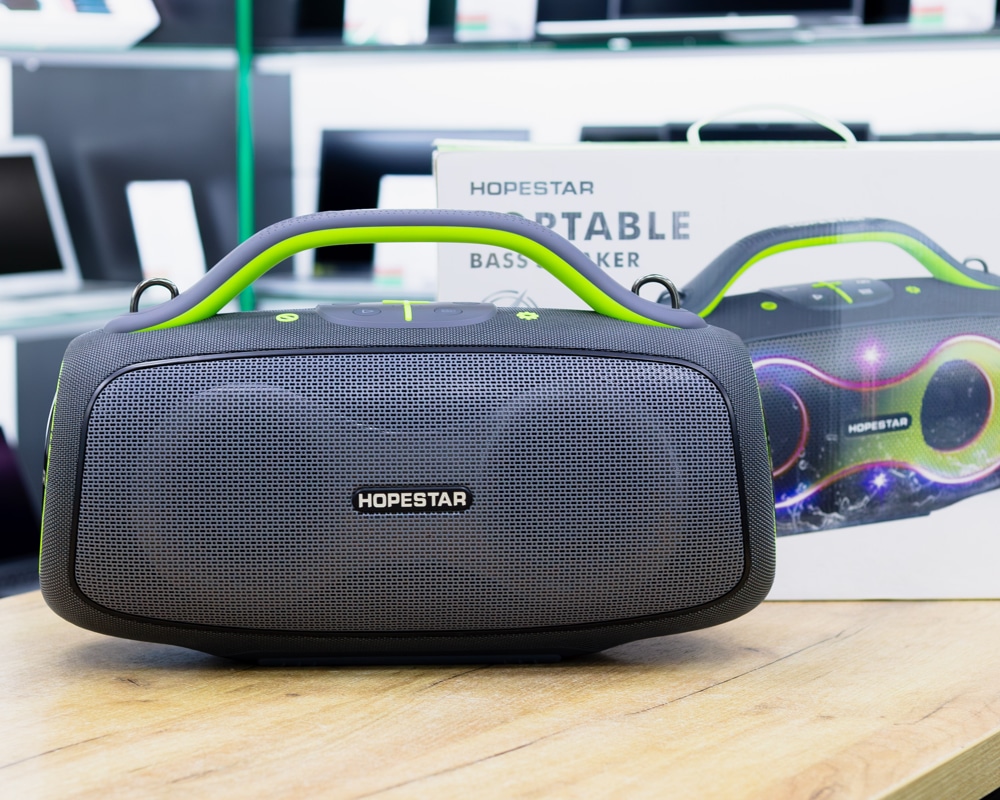 Колонка беспроводная Hopestar PARTYBOX 168 400W + 2 микрофона, TWS, LED подсветка