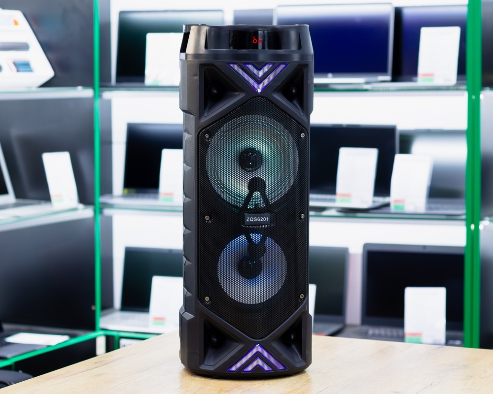 Портативная колонка BT SPEAKER ZQS-6201 микрофон, пульт