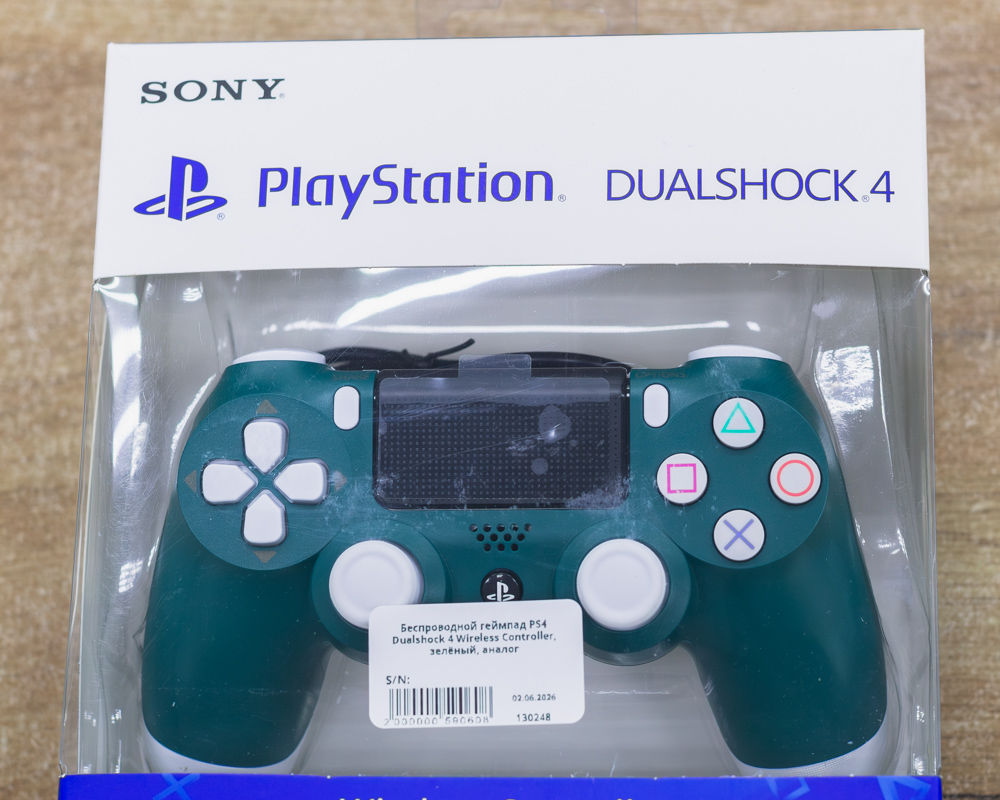 Беспроводной геймпад PS4 Dualshock 4 Wireless Controller, зелёный, аналог